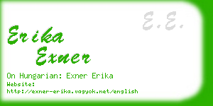 erika exner business card